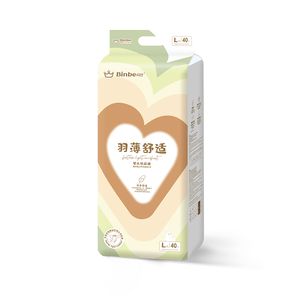 宾比羽薄舒适婴儿纸尿裤L码